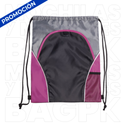 BOLSA UNIVERSITARIA DE POLIESTER ROSA NEON