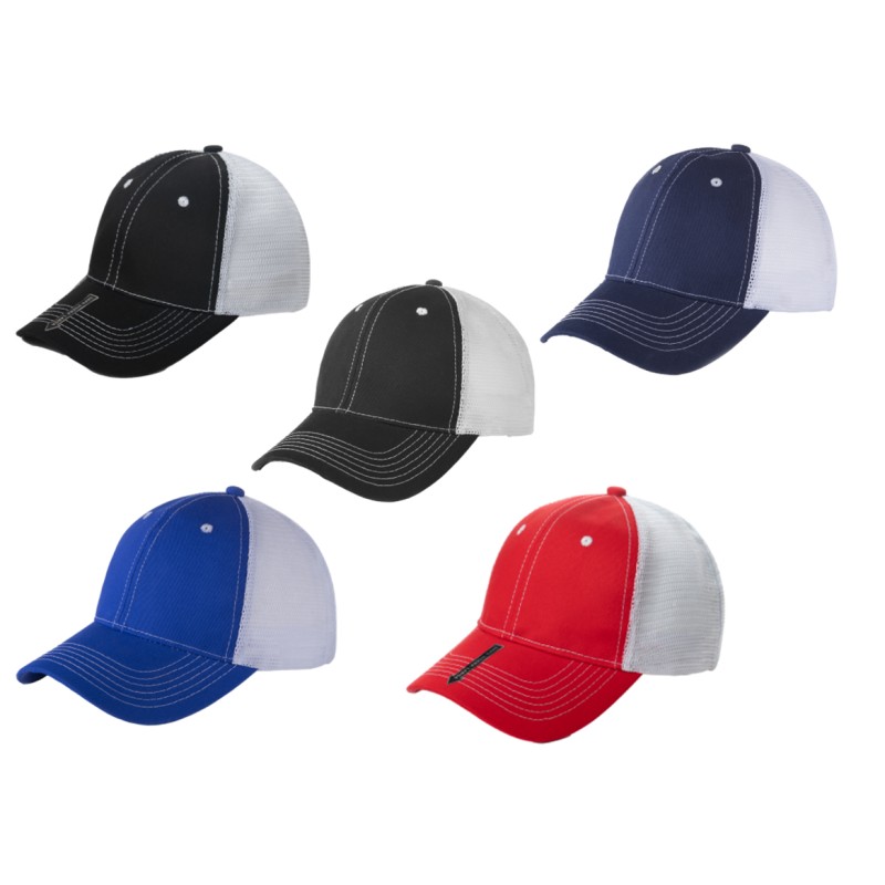 GORRA TRUCKER DE RED BASICA COMBINADA CON FRENTE DE ALGODON