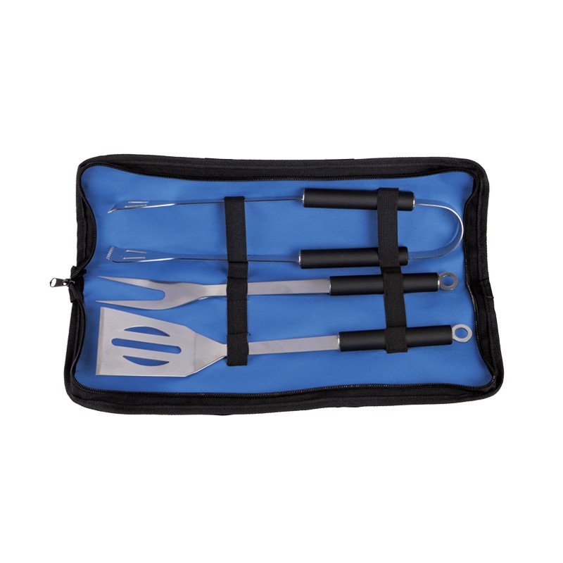 SET MAR Y TIERRA UTENCILIOS PARA BBQ CON FUNDA AZUL