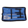 SET MAR Y TIERRA UTENCILIOS PARA BBQ CON FUNDA AZUL