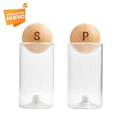 SET DE SALERO Y PIMENTERO BENITO BEIGE