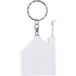 LLAVERO FLEXOMETRO CASITA BLANCO