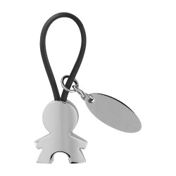 LLAVERO PERSONA CON PLACA NEGRO
