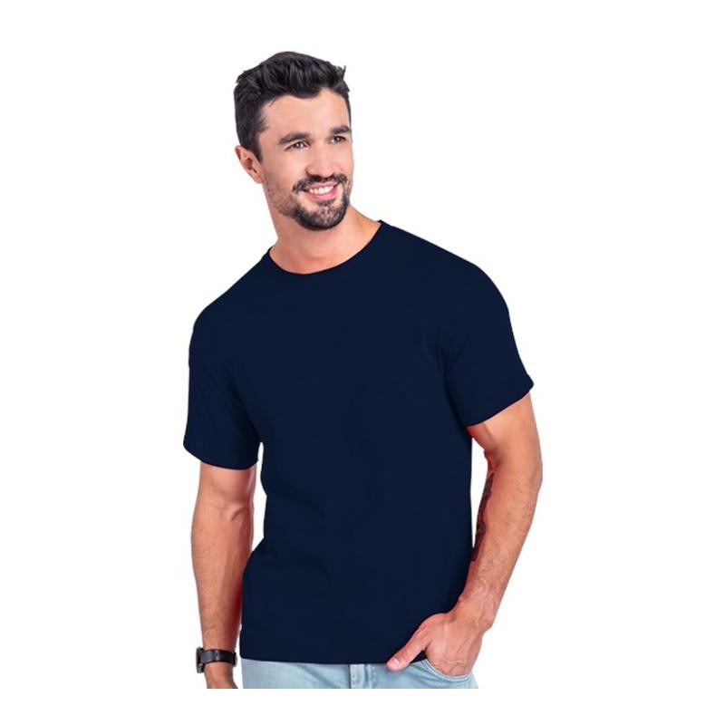 PLAYERA AZUL MARINO CUELLO REDONDO EUROCOTTON CABALLERO