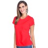 PLAYERA ROJO CUELLO REDONDO EUROCOTTON DAMA