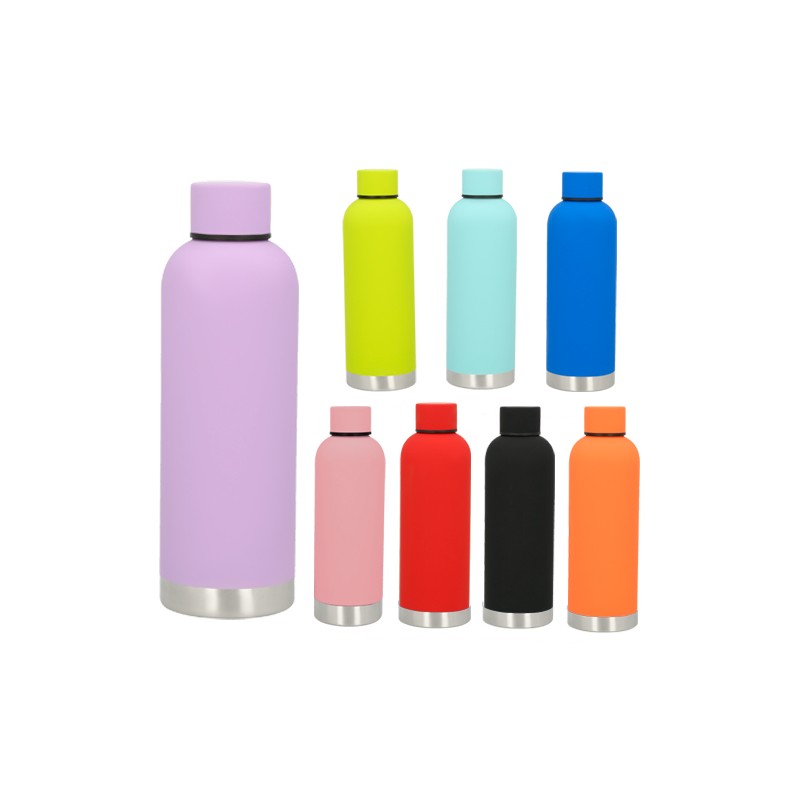 TERMO LORO DOBLE PARED DE ACERO ACABADO RUBBER DE 500 ML