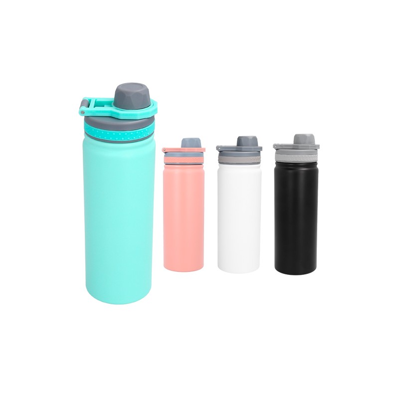 TERMO DE ACERO INOXIDABLE SUGAR DOBLE PARED SELLADO AL VACIO CON TAPAROSCA Y ASA DE 530 ML