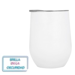 TERMO FLUBBER DOBLE PARED DE ACERO BRILLA EN LA OSCURIDAD