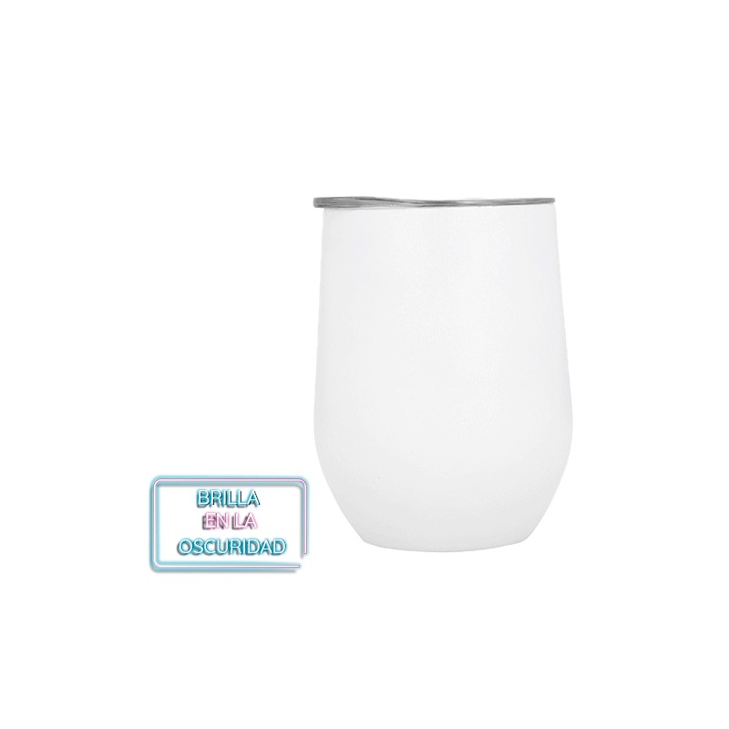 TERMO FLUBBER DOBLE PARED DE ACERO BRILLA EN LA OSCURIDAD