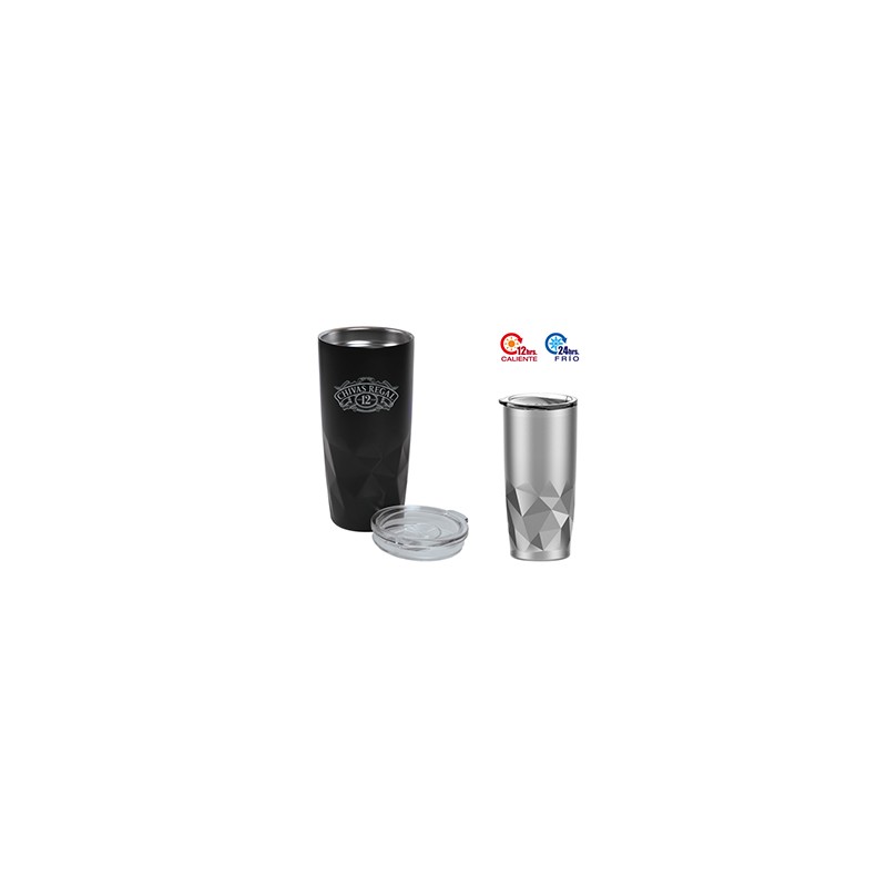 TERMO ENZO CON ESTILO GEOMETRICO DOBLE PARED DE 650 ML