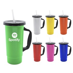 VASO DE PLÁSTICO CON ASA Y TAPA DE PRESION BATCH