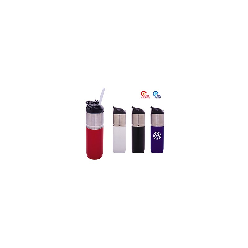 TERMO FRED DE DOBLE PARED DE ACERO EXTERIOR MATE DE 480 ML