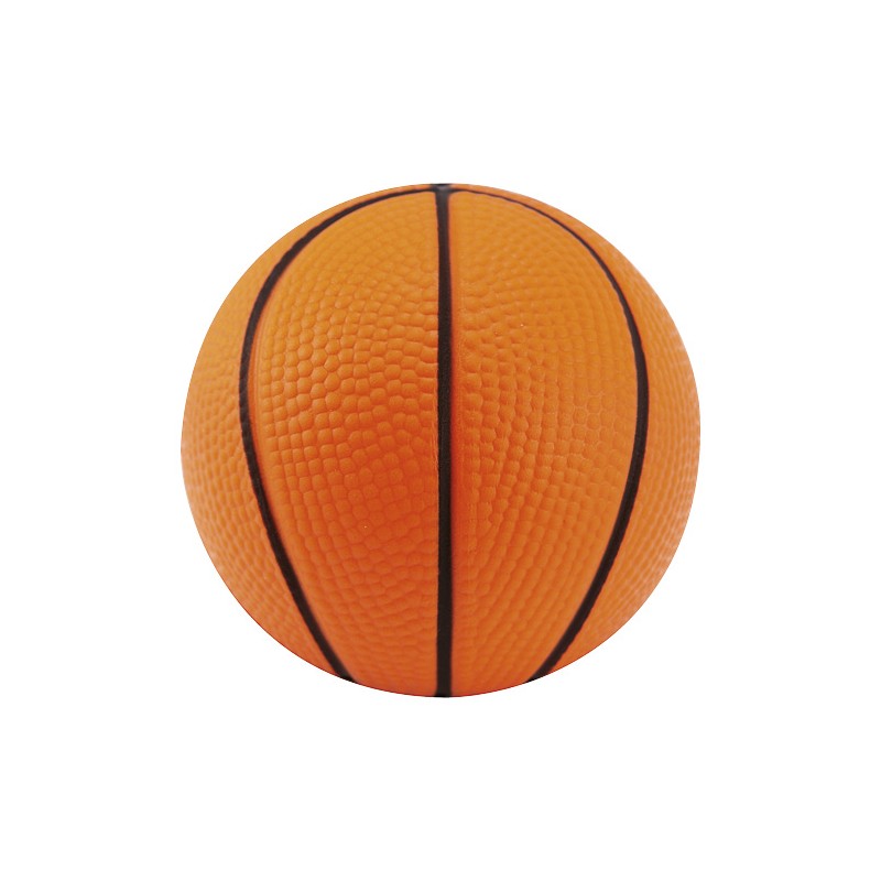 PELOTA ANTI-STRESS BASKETBALL NARANJA CON NEGRO