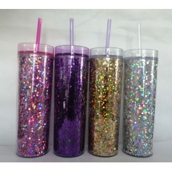 ANFORA GLITTER DE 600 ML, CON POPOTE