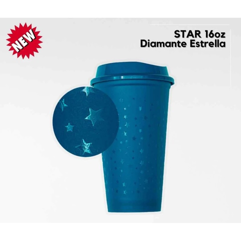 VASO STAR DE 16 ONZ AZUL
