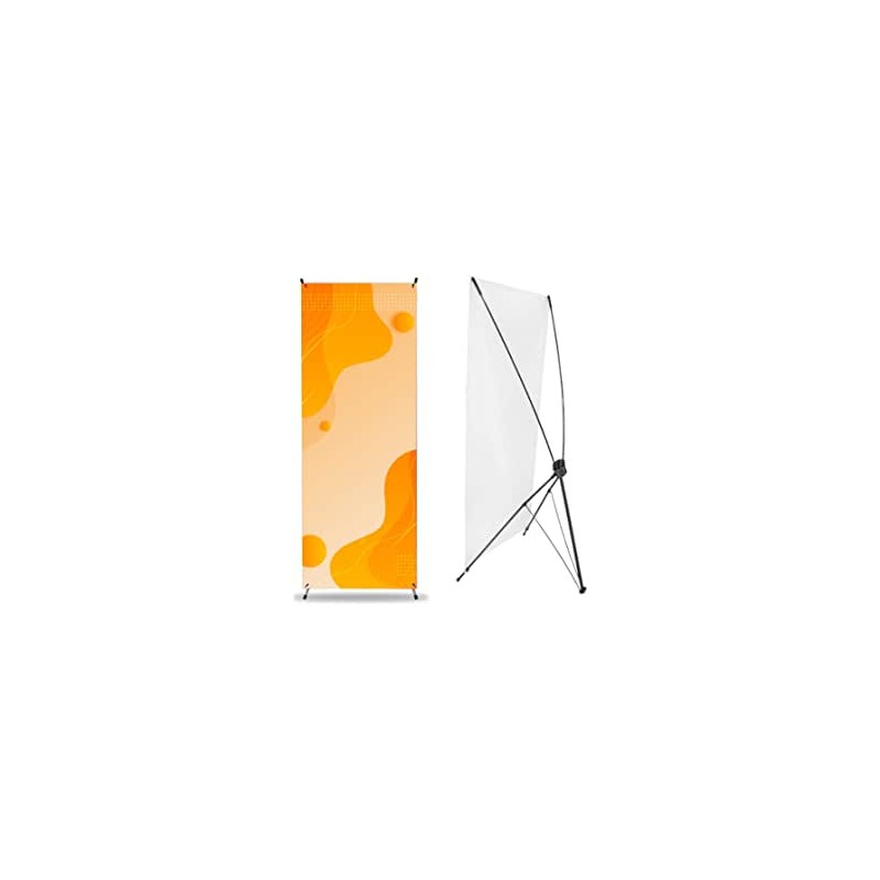 DISPLAY X-BANNER NEGRO REFORZADO, DE FIBRA DE VIDRIO Y PVC MED. 1.60 X .60 METROS, CON FUNDA.