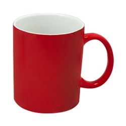 TAZA MAGICA MERLIN PARA SUBLIMACION ROJO MATE