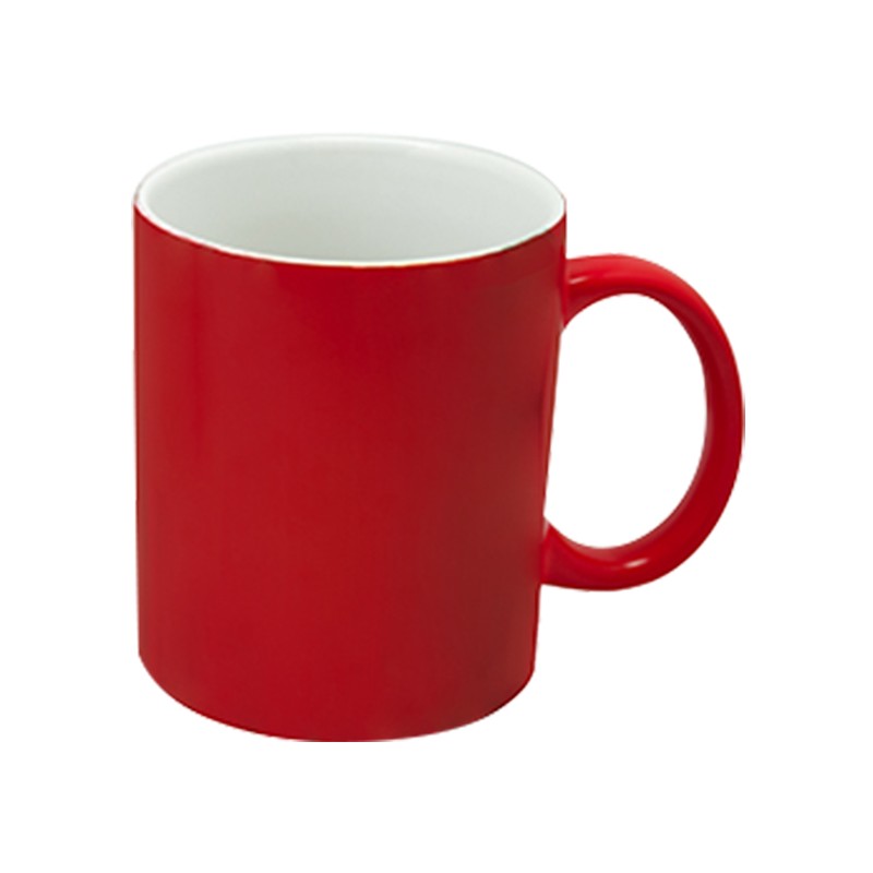 TAZA MAGICA MERLIN PARA SUBLIMACION ROJO MATE