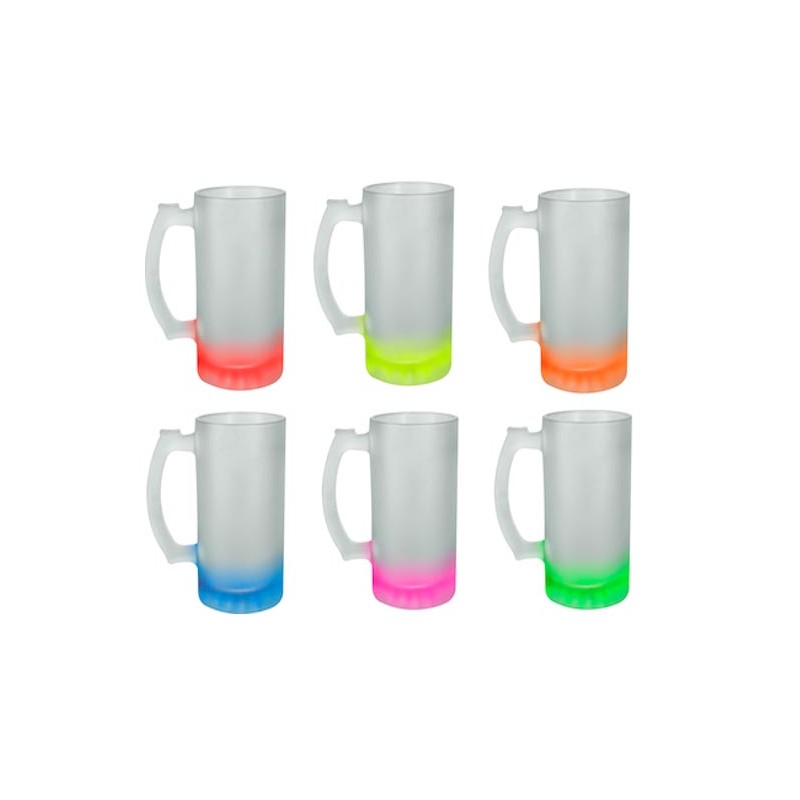 TARRO CERVECERO FROZEN COLORS 16 OZ PARA SUBLIMAR