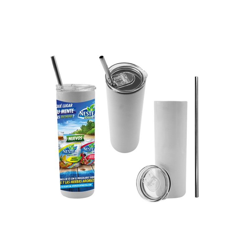 TERMO DALI SUBLIMABLE CON POPOTE METALICO