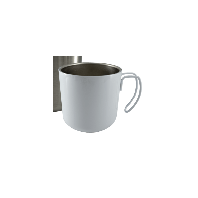 TAZA DE ACERO PREMIUM BLANCA PARA SUBLIMACION 450 MLS