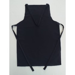 MANDIL DE TELA PARA COCINA O BAR LISO S/BOLSA EN COLOR NEGRO