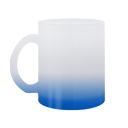 TAZA RAINBOW PARA SUBLIMACION DE VIDRIO SATINADO COLOR AZUL