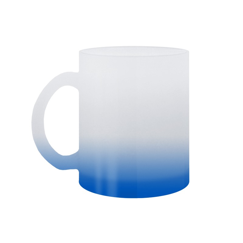 TAZA RAINBOW PARA SUBLIMACION DE VIDRIO SATINADO COLOR AZUL