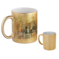 TAZA DE SUBLIMACION CAMEL DORADA