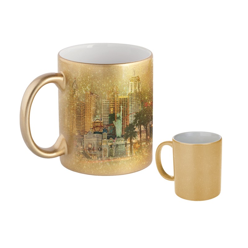 TAZA DE SUBLIMACION CAMEL DORADA