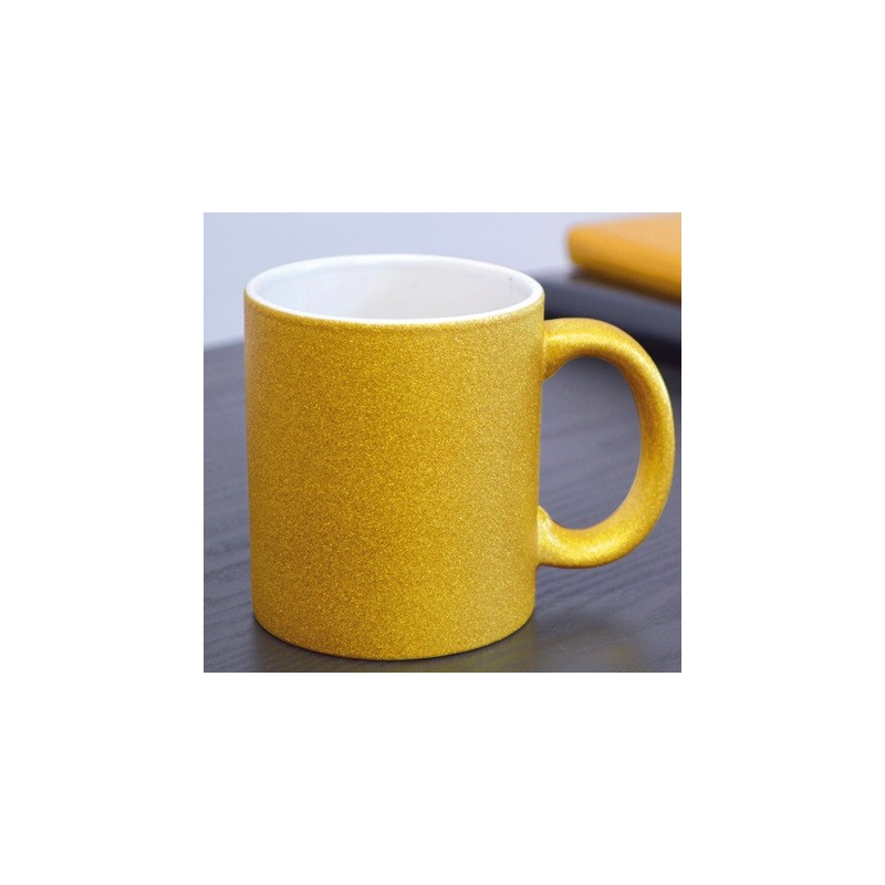 TAZA DE SUBLIMACION WALTER DORADO  ACABADO DIAMANTINA